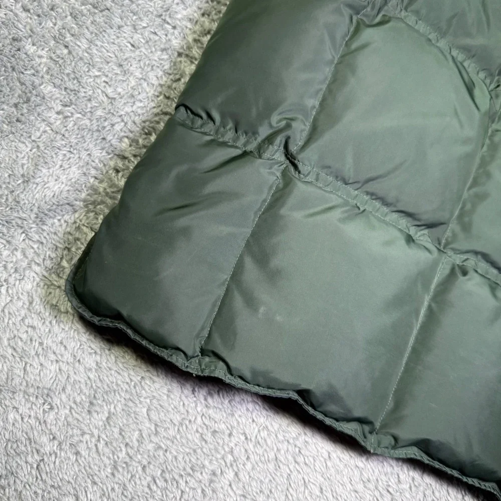 J Crew Expedition‎ Down Puffer Vest Military Green Full Zip Utility Pockets - M